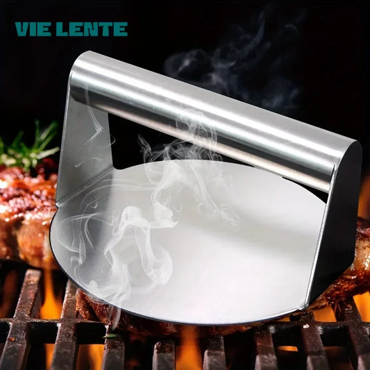 Stainless Steel Burger Press – Hamburger Patty & Meat Masher Mold
