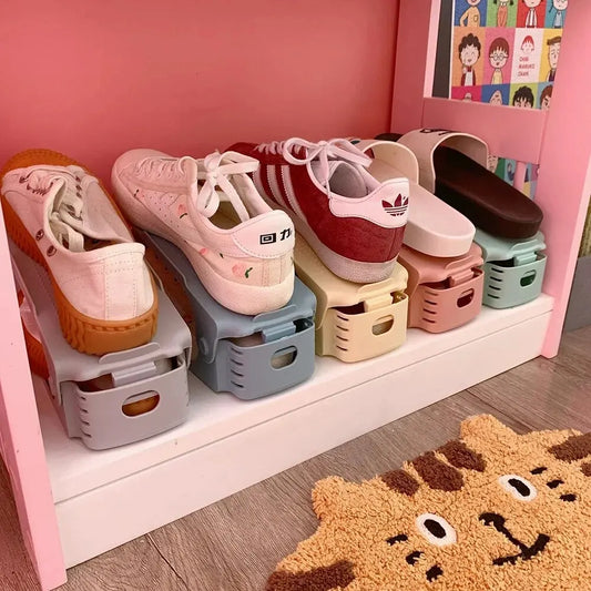 7-Pcs Minimalist Modern Double-Layer Shoe Rack