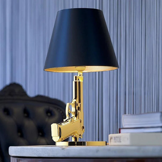 Gold-Plated Gun Table Lamp