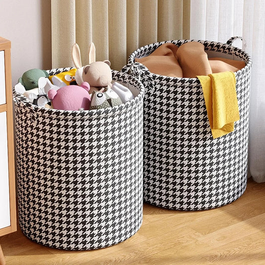 Houndstooth Foldable Laundry Basket