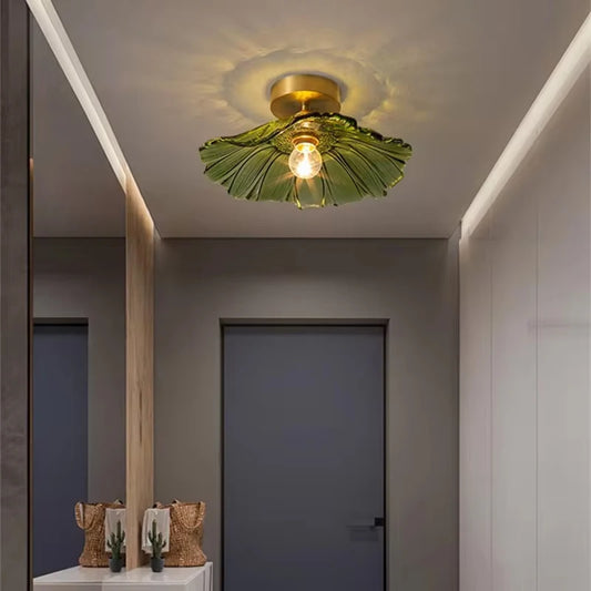 Vintage Flower Glass Pendant Light