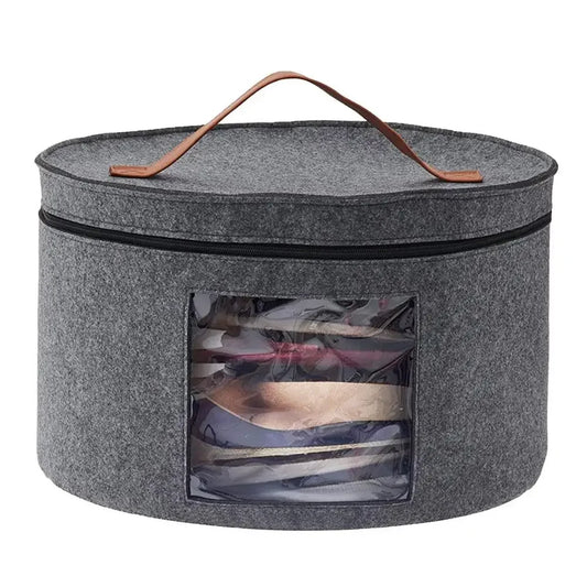 Large Capacity Storage Box with Zipper Lid – Multi-Function Hat, Clothes & Travel Organizer