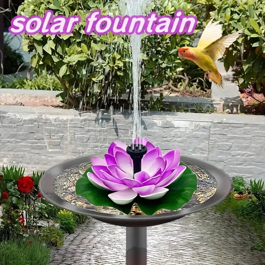 Lotus Solar Fountain Pump – Multi-Nozzle, Adjustable Height