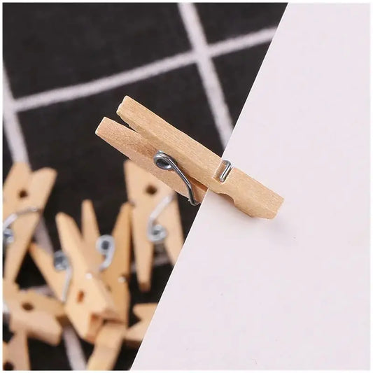 50PCS Mini Wooden Craft & Photo Clips