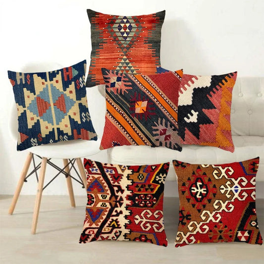 Bohemian Linen Cushion Covers