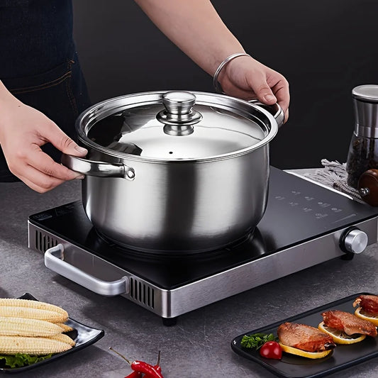 4-Piece Stainless Steel Cooking Pot Set – Large Capacity