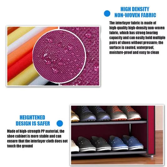 Non-Woven, Multi-Layer Shoe Cabinet – Dustproof, Free Assembly & Modular Rack