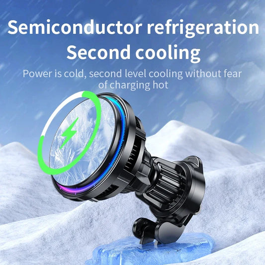 30W Ice Cooling Magnetic Wireless Car Charger