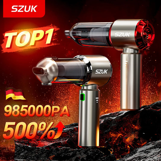SZUK C012MAX Mini Car Vacuum Cleaner – Wireless Handheld Portable Cleaner with Strong Suction