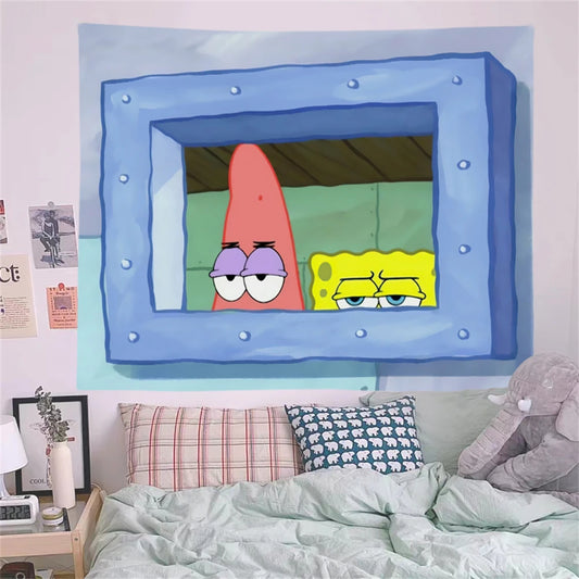 SpongeBob Squidward Tapestry