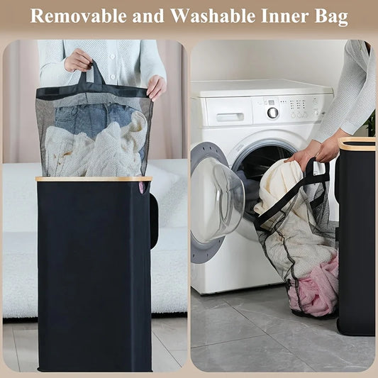 Laundry basket with raised capacity
