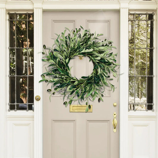 18" Olive Leaf Greenery Wreath