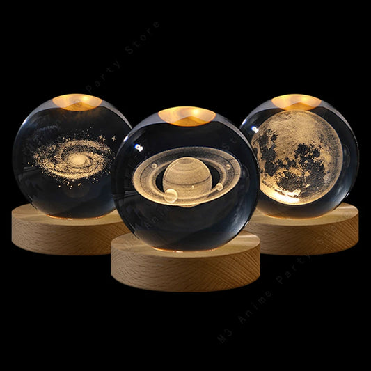 3D Crystal Galaxy Night Light Lamp – 5cm