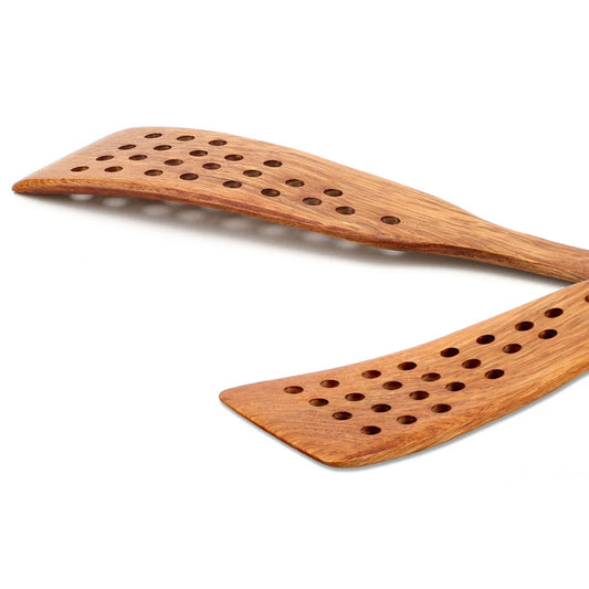 Wooden Filter Shovel Spatula – 24-Hole Non-Stick Kitchen Tool