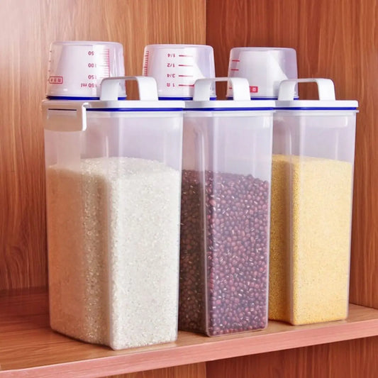Rice & Grains Storage Canister – With Measuring Cup