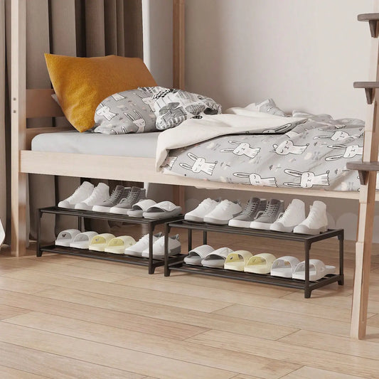 Multifunctional Under-Bed Shoe Rack