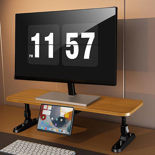 Oatsbasf Wooden Adjustable Monitor Stand