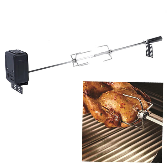 Stainless Steel Rotisserie Grill Kit (15kg Load Capacity)