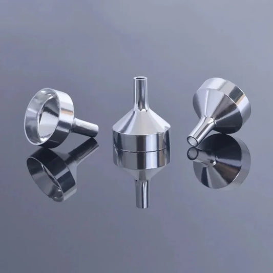 5Pcs Mini Stainless Steel Funnels – With Filter