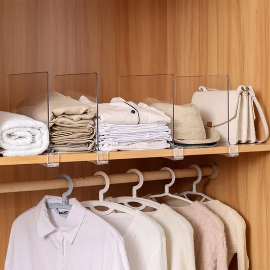 Transparent Closet Shelf Dividers (2/4/6/8PCS)