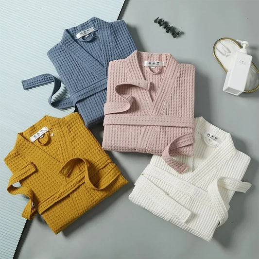 Cotton Waffle Bathrobe