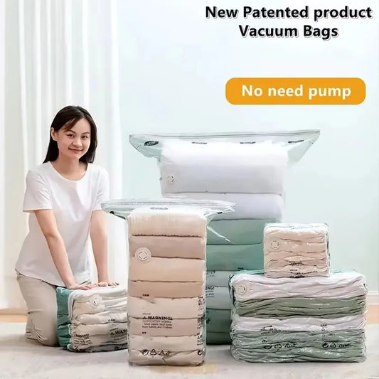 3D Vacuum Compression Storage Bags – No Pump