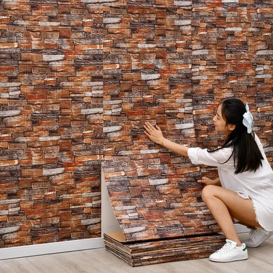 Waterproof Self-Adhesive Brick Panels