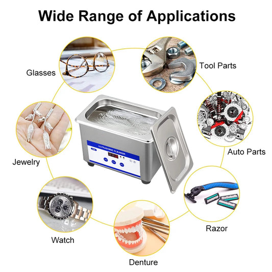 40kHz Ultrasonic Glasses & Jewelry Cleaner