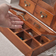 Wooden Tea & Jewellery Organizer Box with Clear Lid – 9/12 Compartment Storage Case