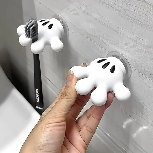 Mickey Palm Toothbrush & Towel Suction Hook