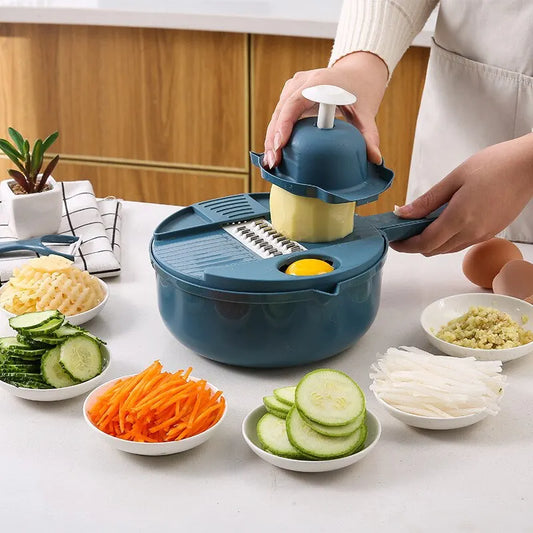 Manual Vegetable Chopper & Slicer – Multi-Function Kitchen Tool