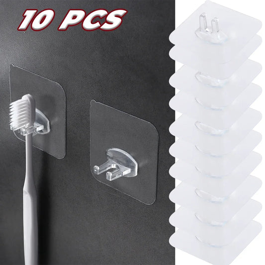 10PCS Removable Toothbrush & Shaver Holder