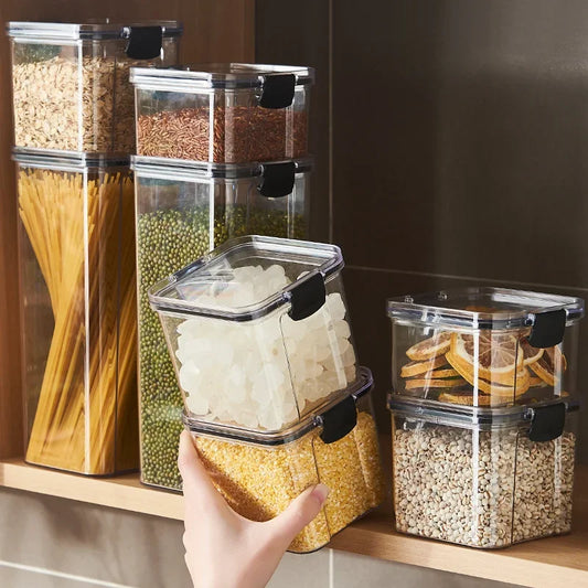 Plastic Food Storage Containers with Lids – Bulk Cereal & Pantry Organizer Set