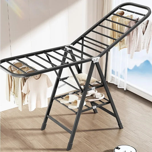 Airfoil Folding Floor-to-Ceiling Drying Rack