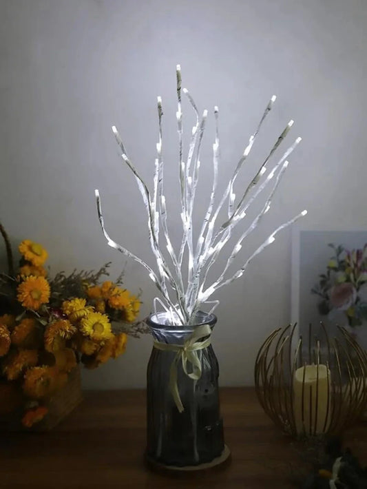 White Birch Branch LED Fairy Lights – 20 LED Battery Operated Decorative Light