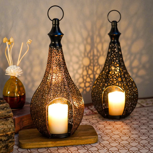 Metal Morocco Lantern Candle Holder