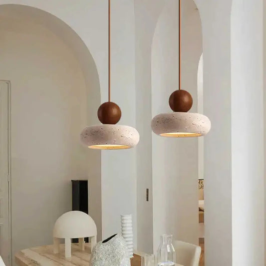 Vintage Agate Stone Pendant Light