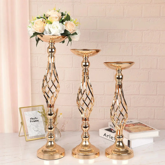 Golden Iron Art Vase Candlestick