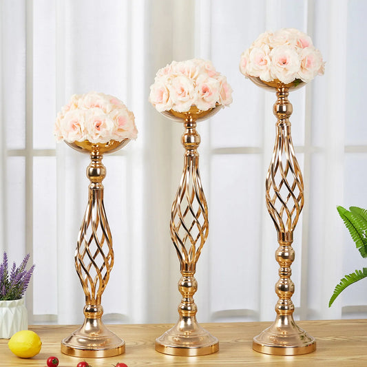 Golden Iron Art Vase Candlestick