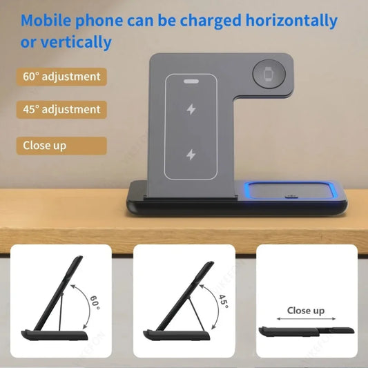 3-in-1 Foldable 30W Wireless Charging Station