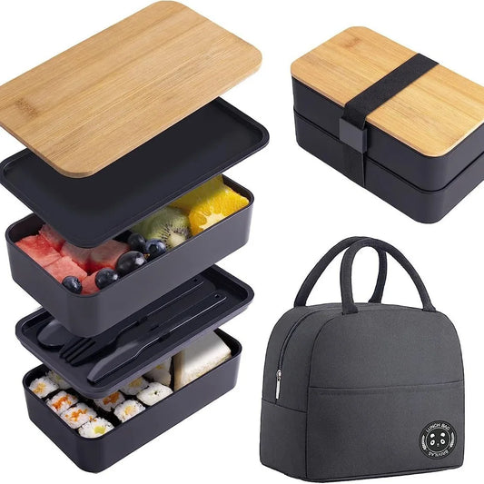 1200ML Double-Layer Japanese Bento Lunch Box