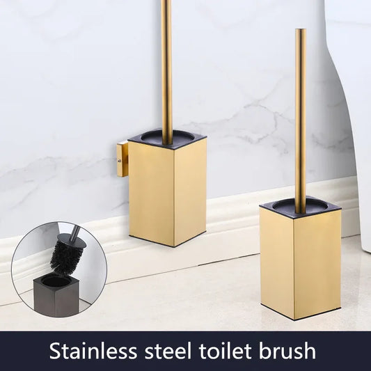 Wall-Mounted Stainless Steel Toilet Brush Holder