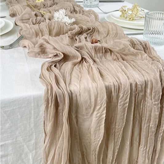 Sage Gauze Table Runner