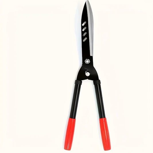 Heavy Duty Gardening Scissors – Manganese Steel Blades with Ergonomic Iron Handle and Red Grip for Lawn, Hedge & Fence