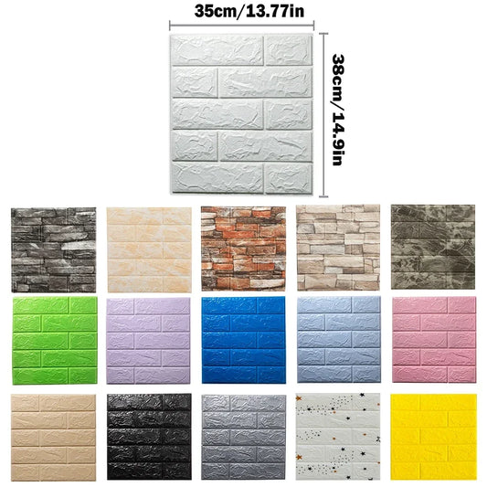 Self-Adhesive Brick Wallpaper