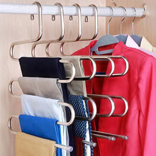 5-Tier Stainless Steel Pants Hanger – Space-Saving Multi-Layer Closet Organizer