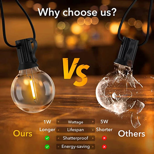G40 Outdoor LED Festoon String Lights