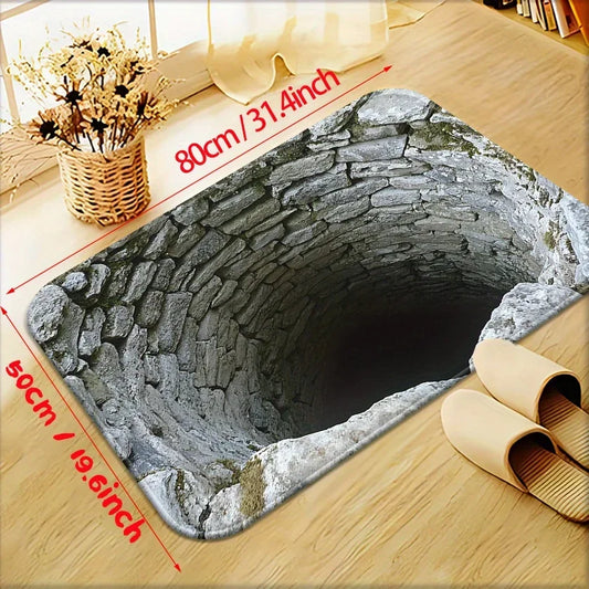 3D Stone Water Well Floor Mat