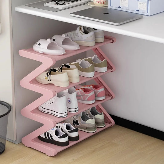 Z-Shaped Multi-Layer Shoe Rack – Simple Household & Dormitory Shoe Storage