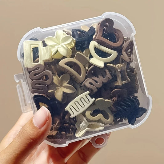 5/10/20/30pcs Beige Mini Hair Clips – Cute Accessories for Girls